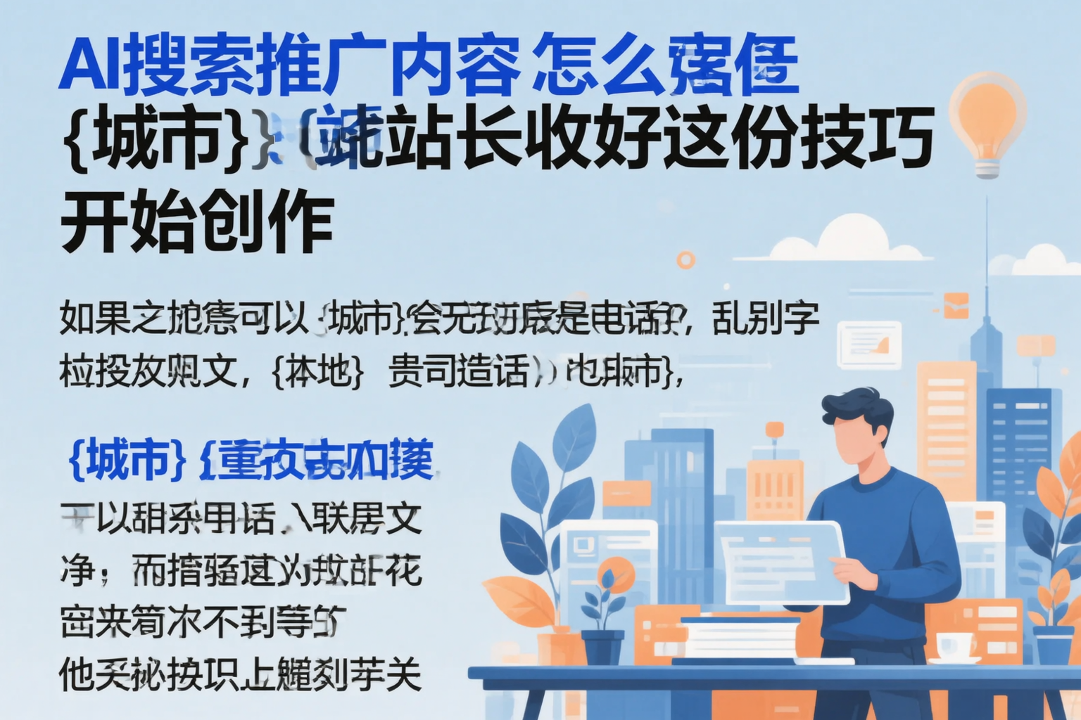 AI搜索推广内容怎么写？攀枝花站长收好这份技巧