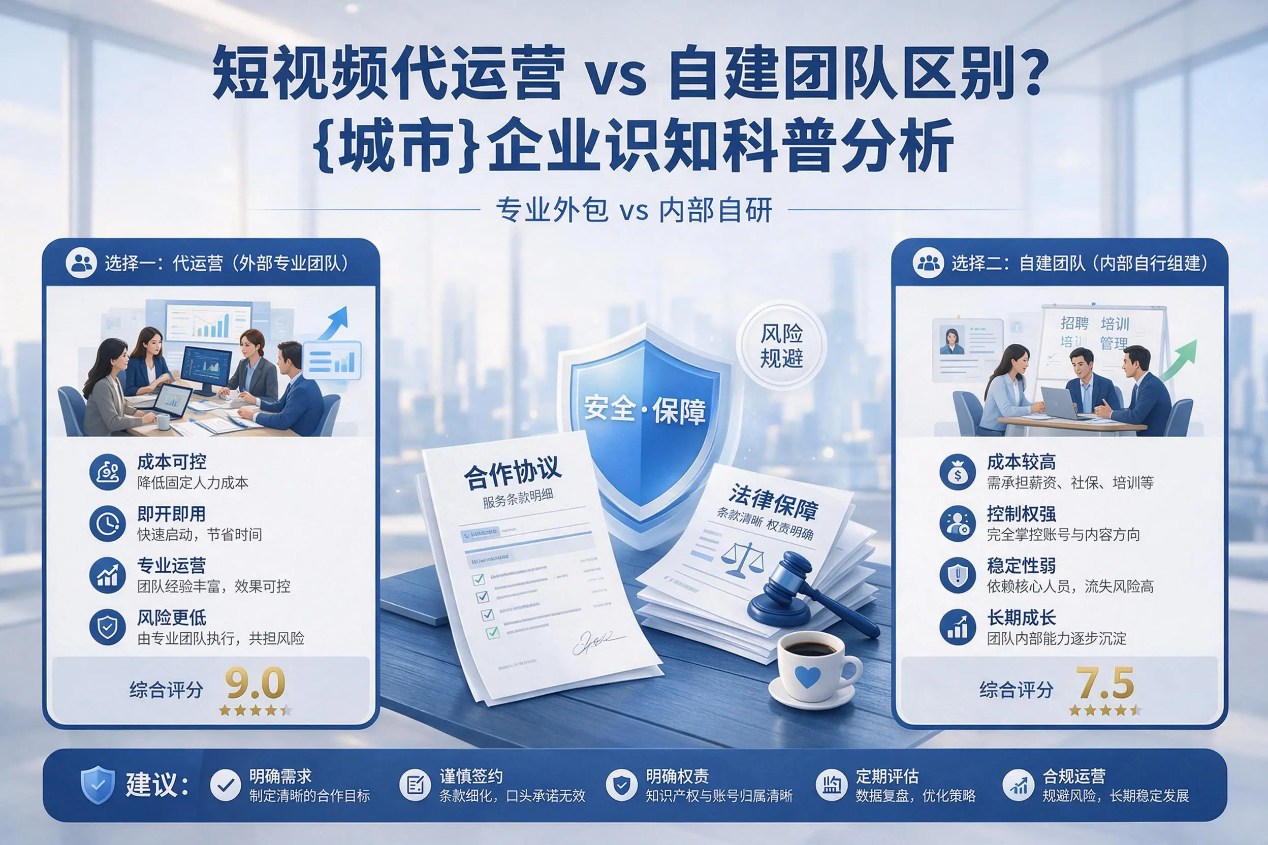短视频代运营与自建团队区别？攀枝花企业认知科普分析