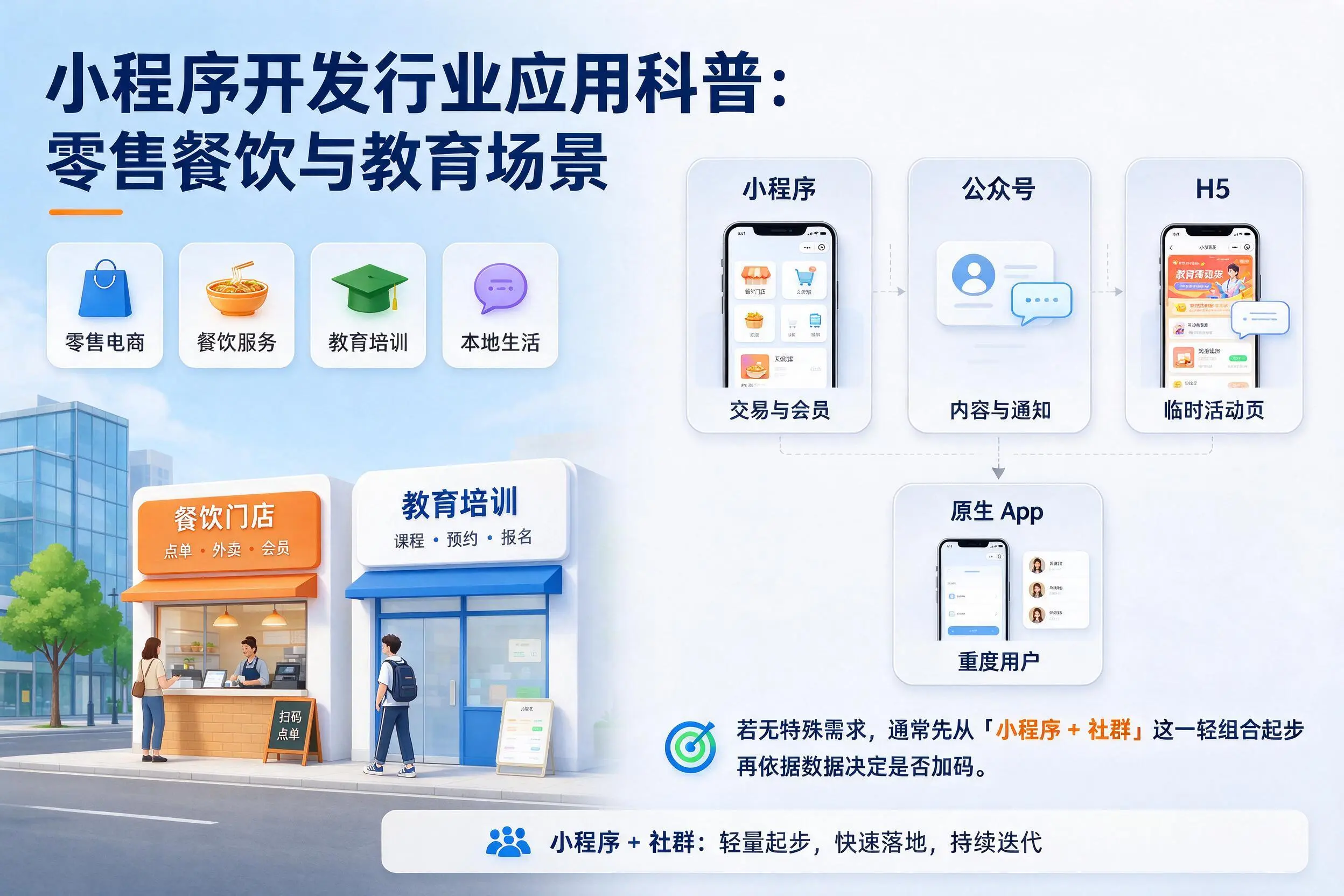 攀枝花小程序开发行业应用科普:零售餐饮与教育场景