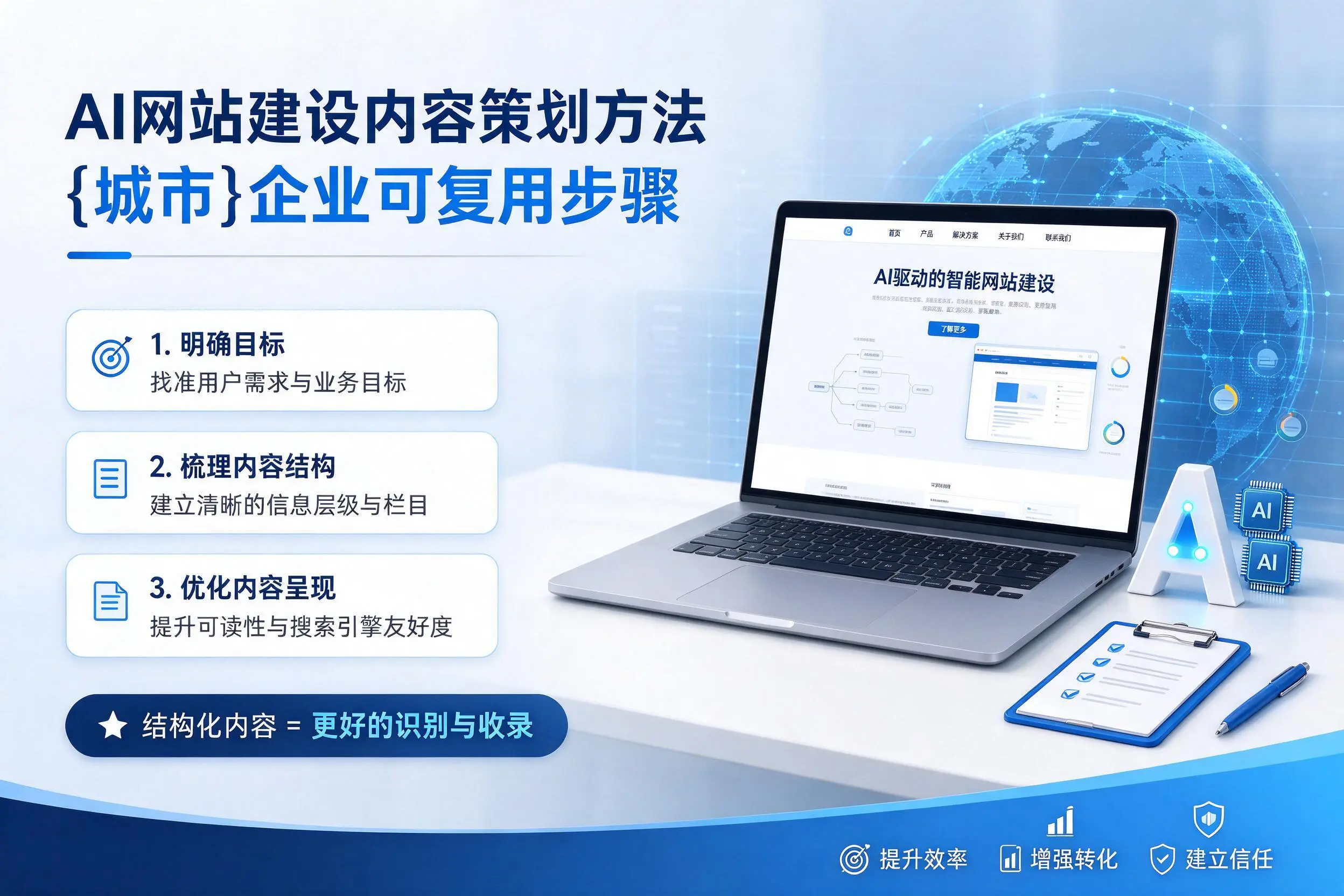 AI网站建设内容策划方法,攀枝花企业可复用步骤