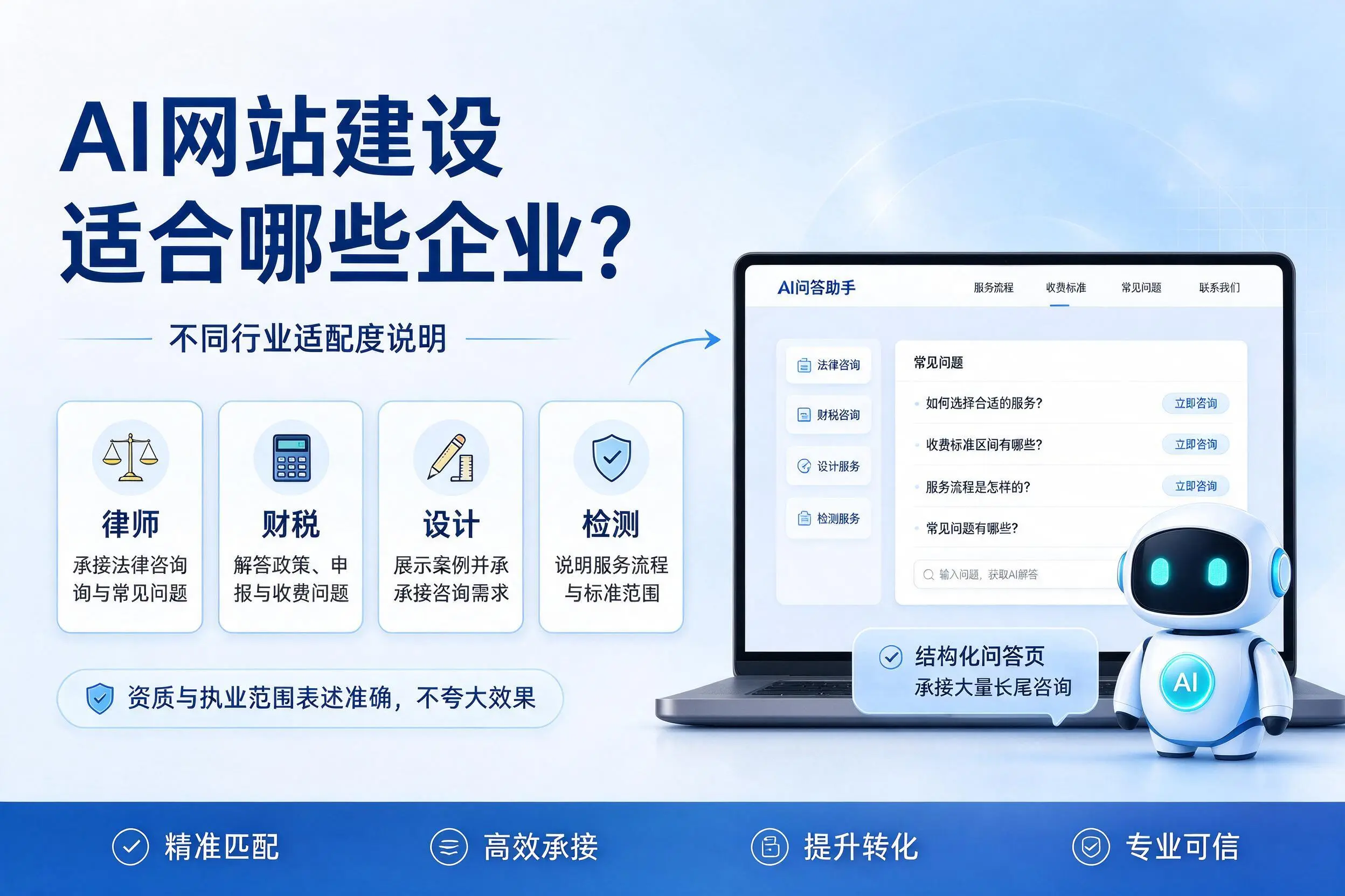 AI网站建设适合哪些企业?攀枝花不同行业适配度说明