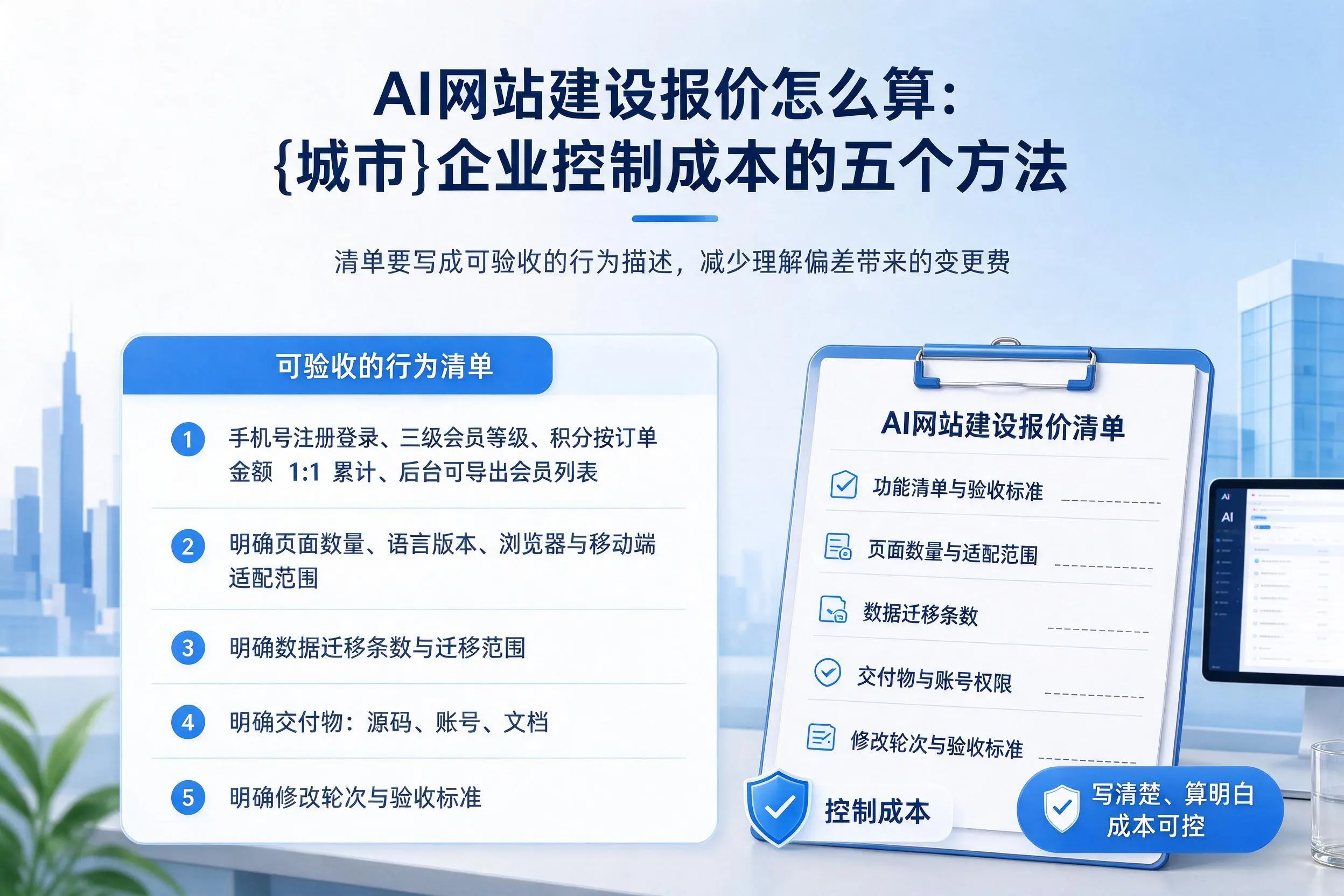 AI网站建设报价怎么算：攀枝花企业控制成本的五个方法